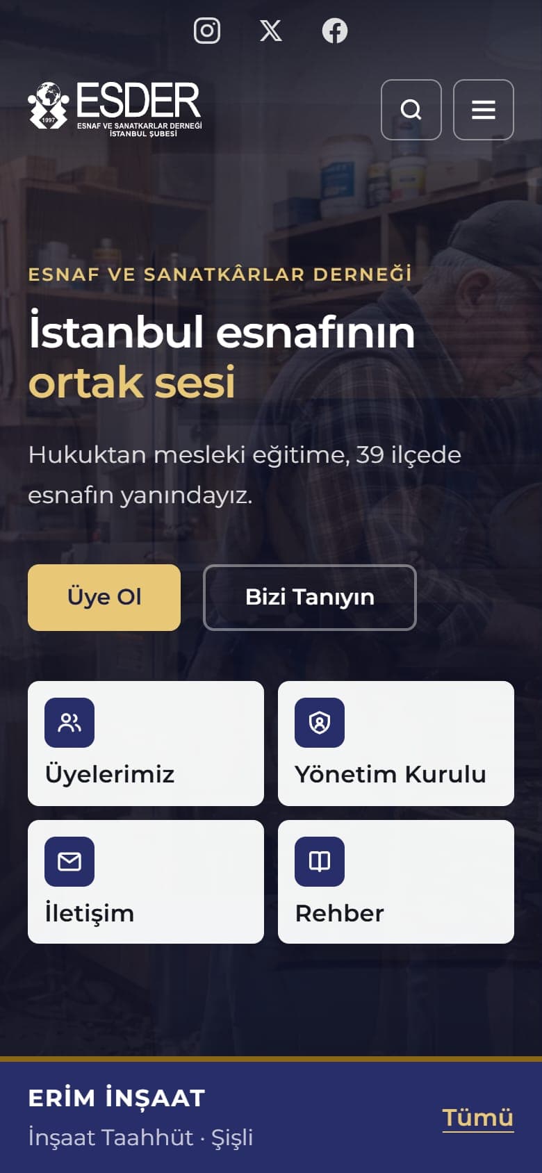 Telefonda ana sayfa